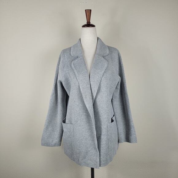 J. Crew Jacket XS Gray Eloise Open Front Sweater Blazer Wool Blend BA552 - Picture 1 of 9
